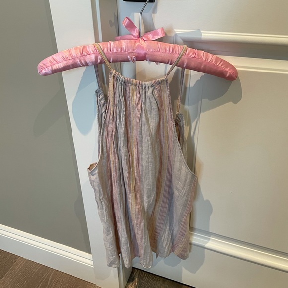 COMMUNITY (ARITZIA) pastel striped linen tie top - Picture 3 of 4